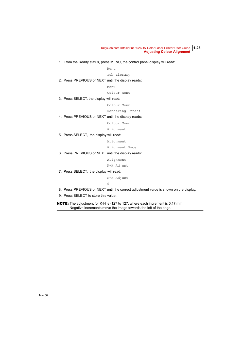 Tally Genicom Intelliprint 8026DN User Manual | Page 51 / 260