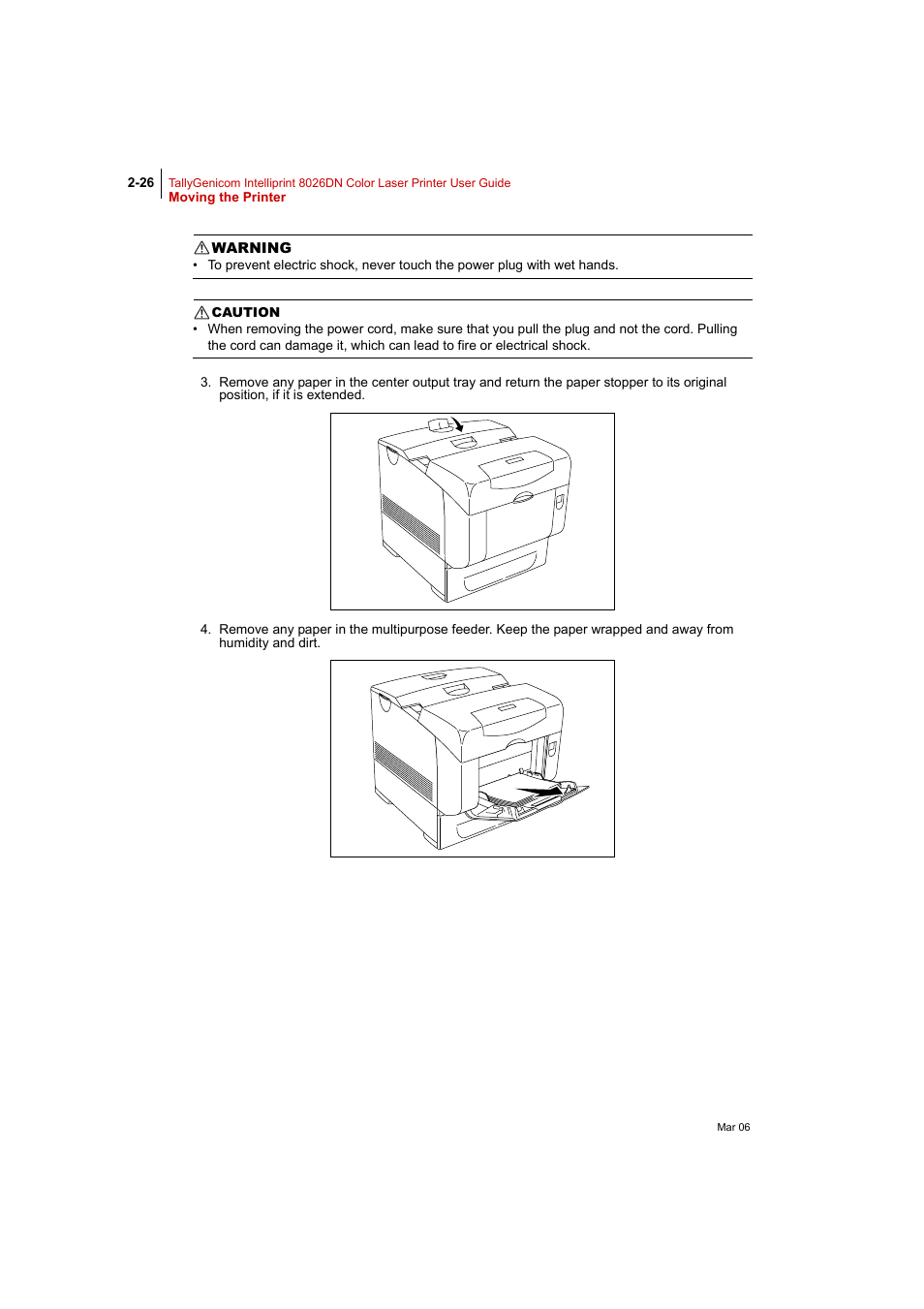 Tally Genicom Intelliprint 8026DN User Manual | Page 82 / 260