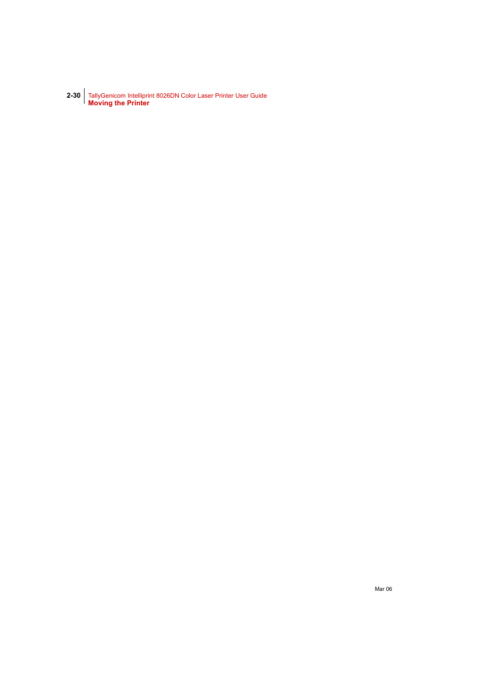 Tally Genicom Intelliprint 8026DN User Manual | Page 86 / 260