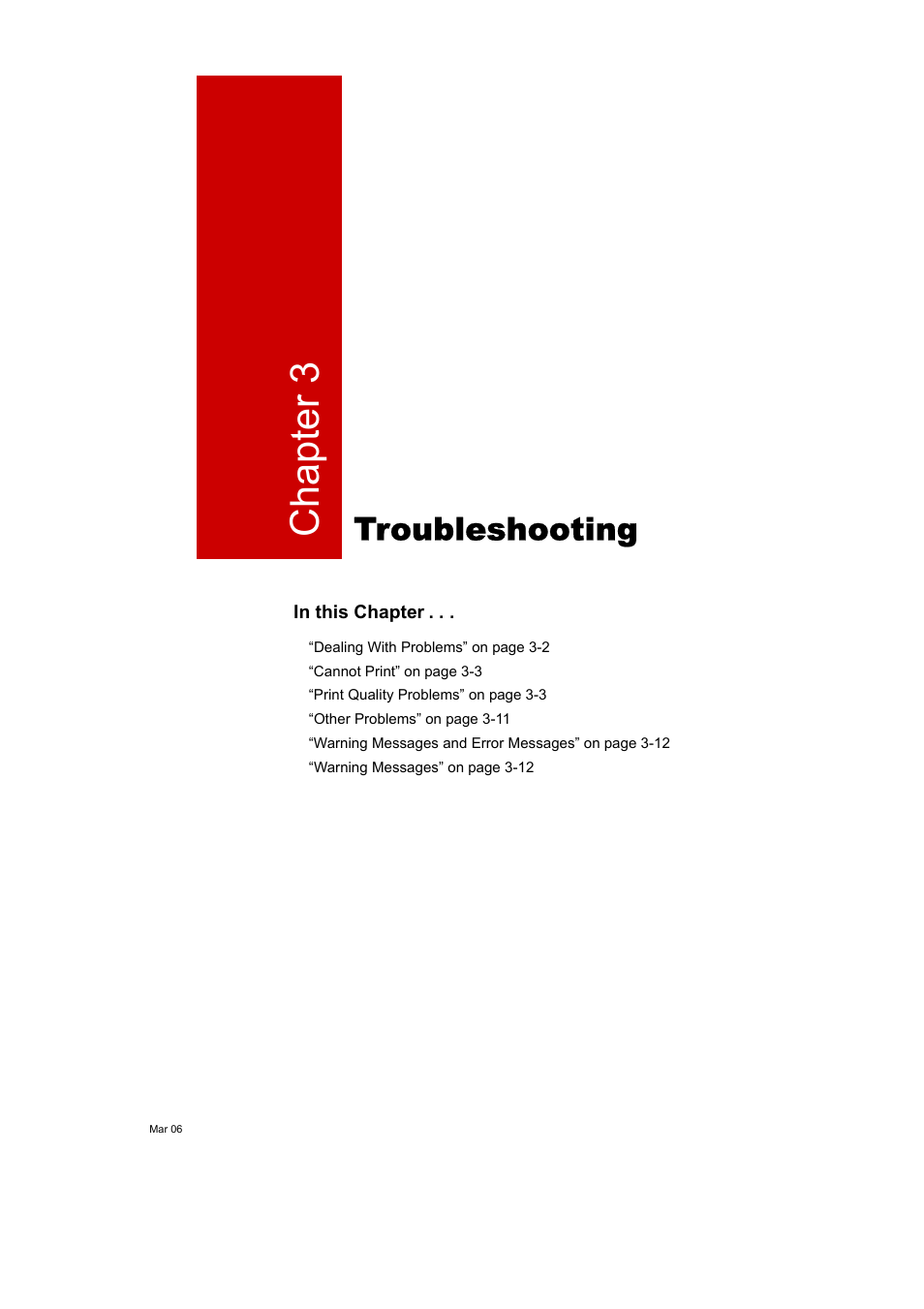 Troubleshooting, Chapter 3 | Tally Genicom Intelliprint 8026DN User Manual | Page 87 / 260