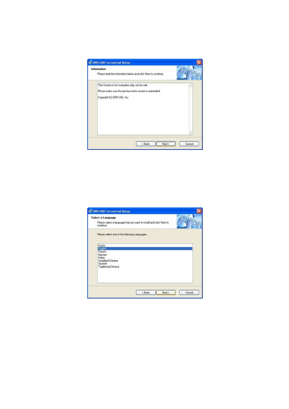 Transystem DVB-T User Manual | Page 8 / 22