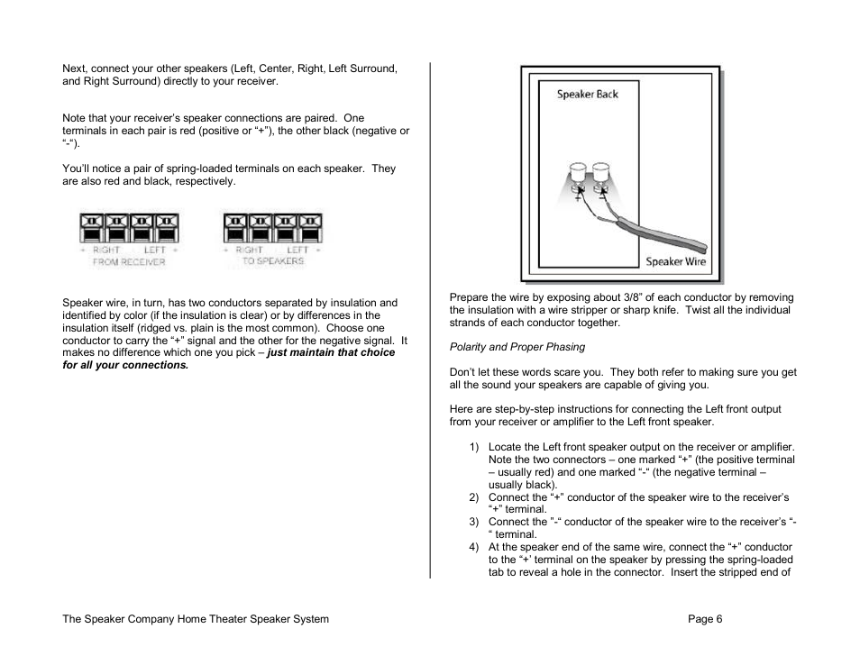 The Speaker Company Home Theater Speaker User Manual | Page 6 / 8