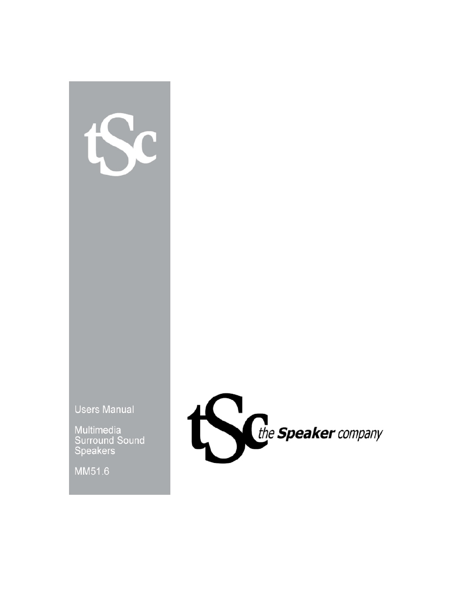 The Speaker Company MM51.6 User Manual | 4 pages