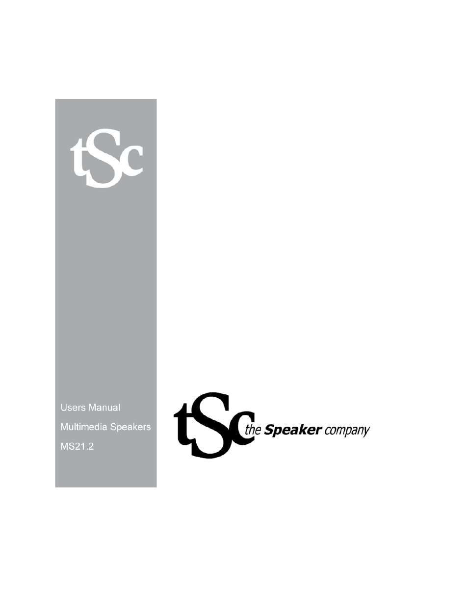 The Speaker Company OM_MS21.2 User Manual | 4 pages