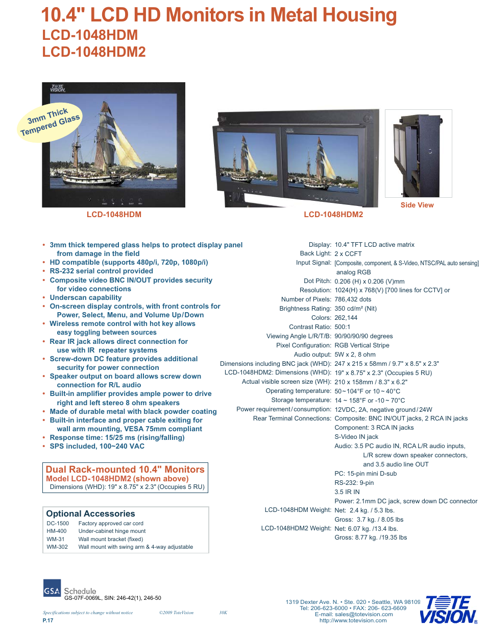 Tote Vision LCD-1048HDM User Manual | 1 page