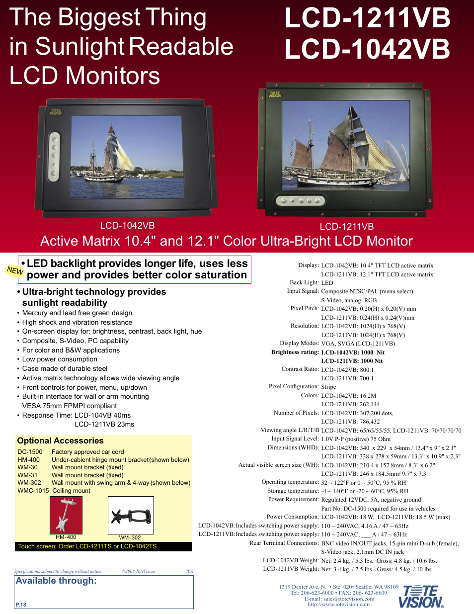 Tote Vision LCD-841SDI User Manual | Page 18 / 32