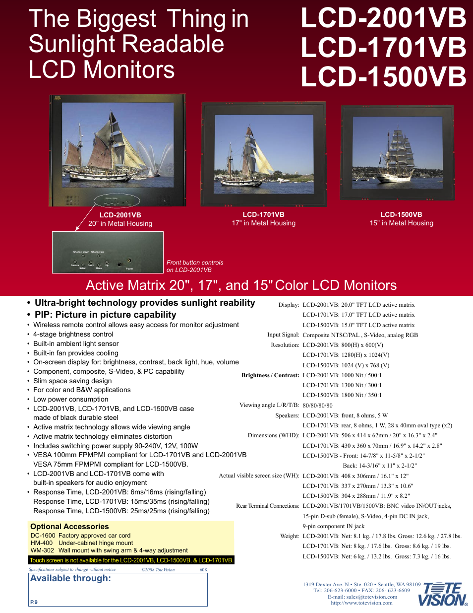 Tote Vision LCD-841SDI User Manual | Page 9 / 32