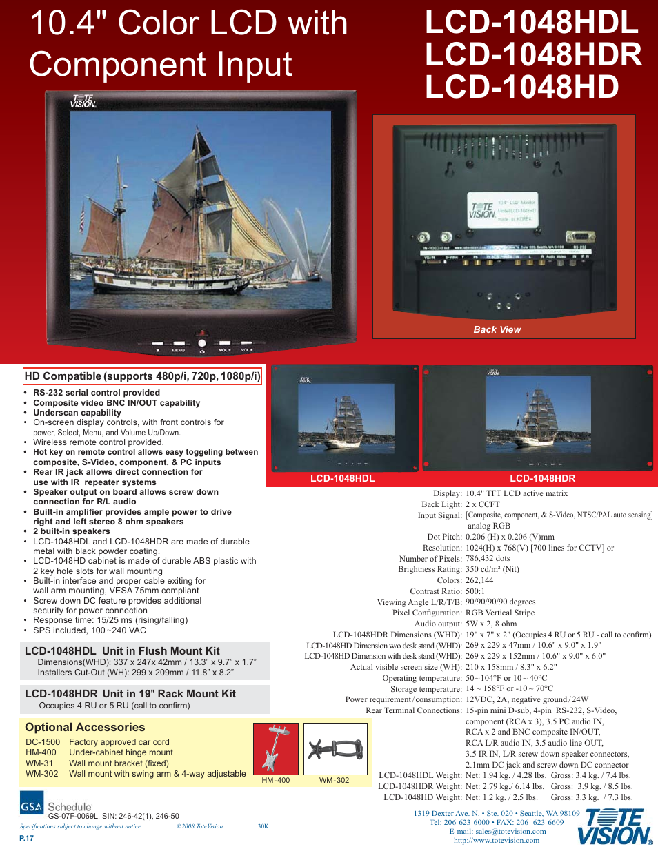 Tote Vision LCD-1048HDR User Manual | 1 page