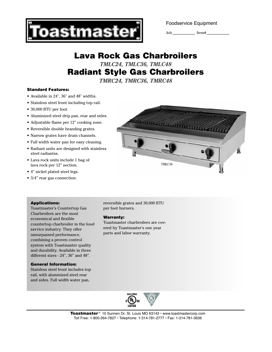 Toastmaster TMDCL2400P User Manual | 2 pages