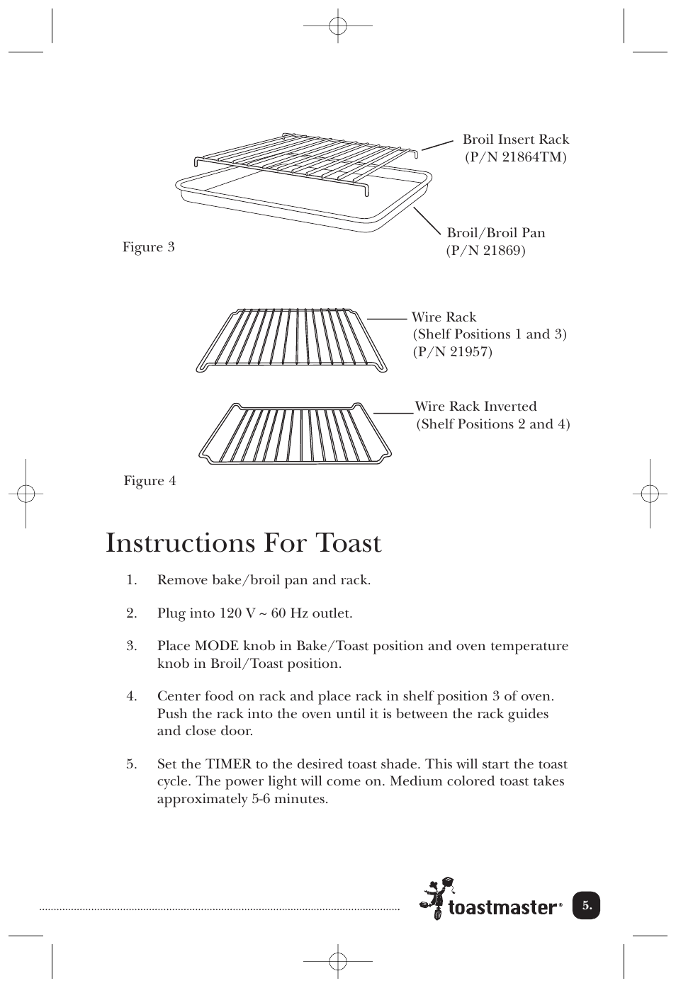 Instructions for toast | Toastmaster 354 User Manual | Page 6 / 14