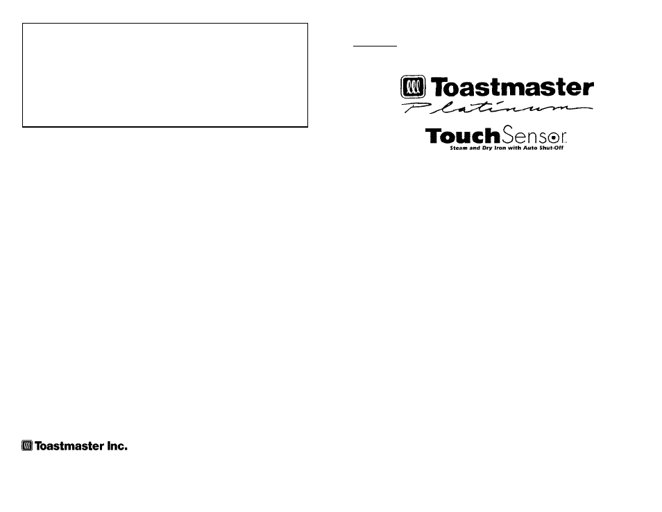 Toastmaster 3332S User Manual | 8 pages