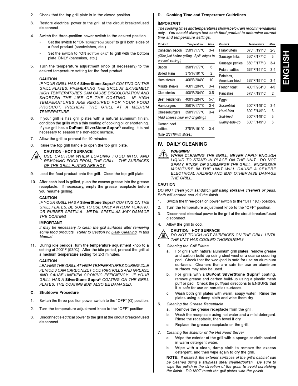 English français e s pañol | Toastmaster A710UP User Manual | Page 3 / 12