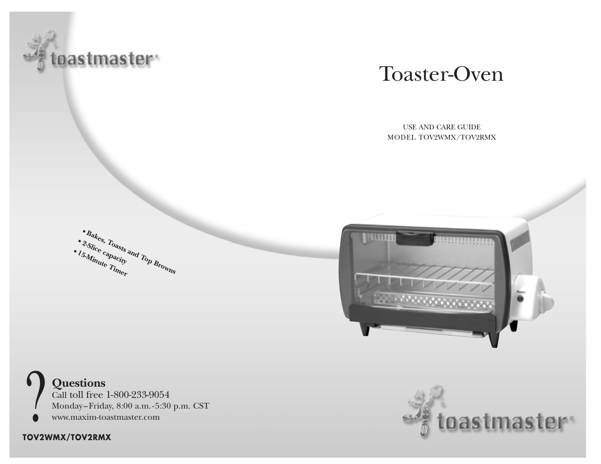 Toastmaster TOV2WMX User Manual | 16 pages