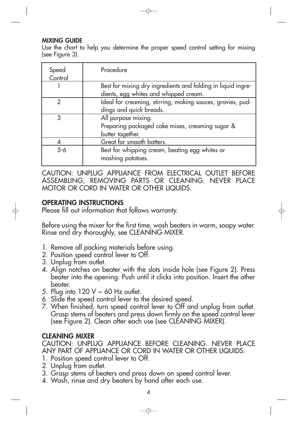 Toastmaster 1776CAN User Manual | Page 4 / 7