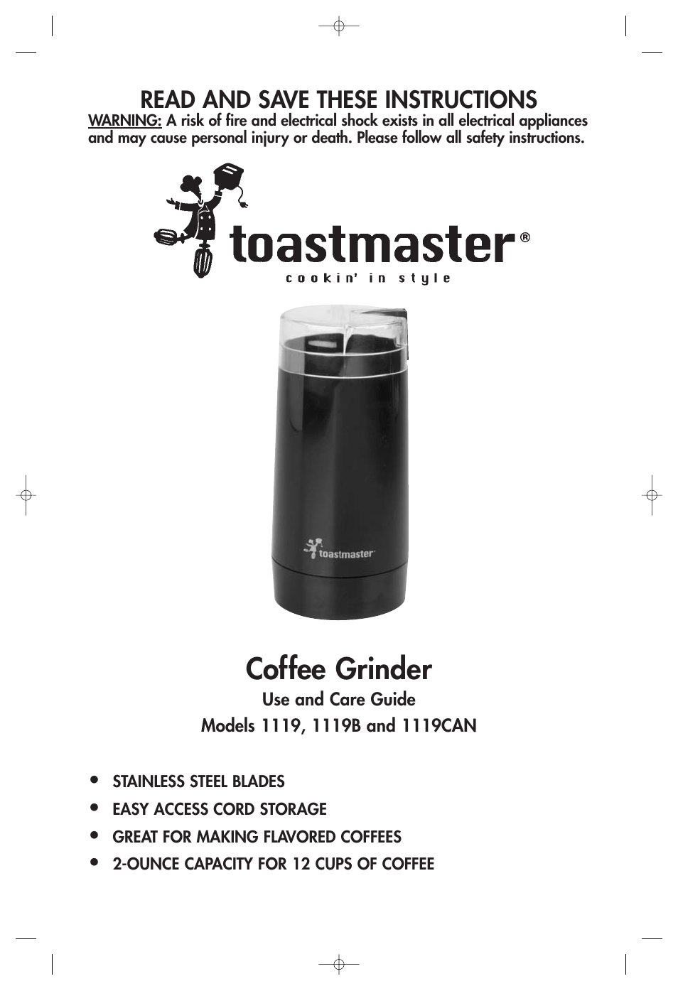 Toastmaster 1119CAN User Manual | 6 pages