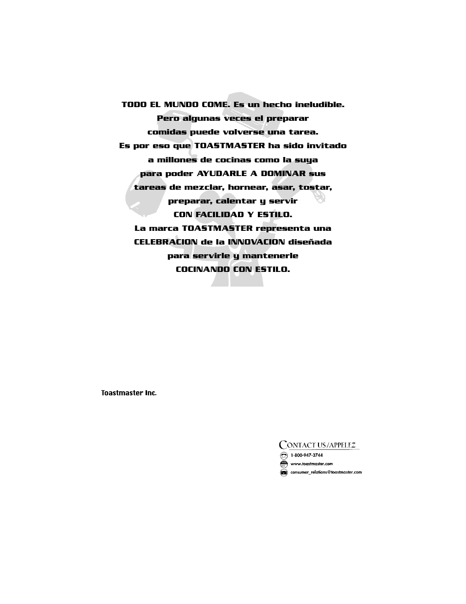 Toastmaster 6431 User Manual | Page 16 / 16
