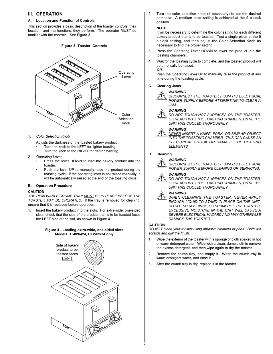 Toastmaster TP224  EN User Manual | Page 3 / 8