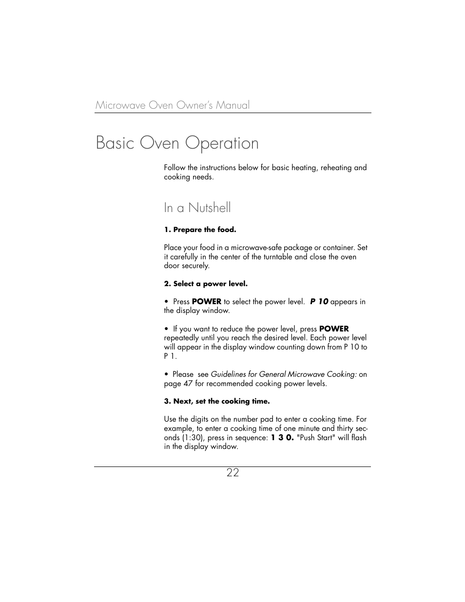 Basic oven operation | Toastmaster WBYMW1 User Manual | Page 23 / 85
