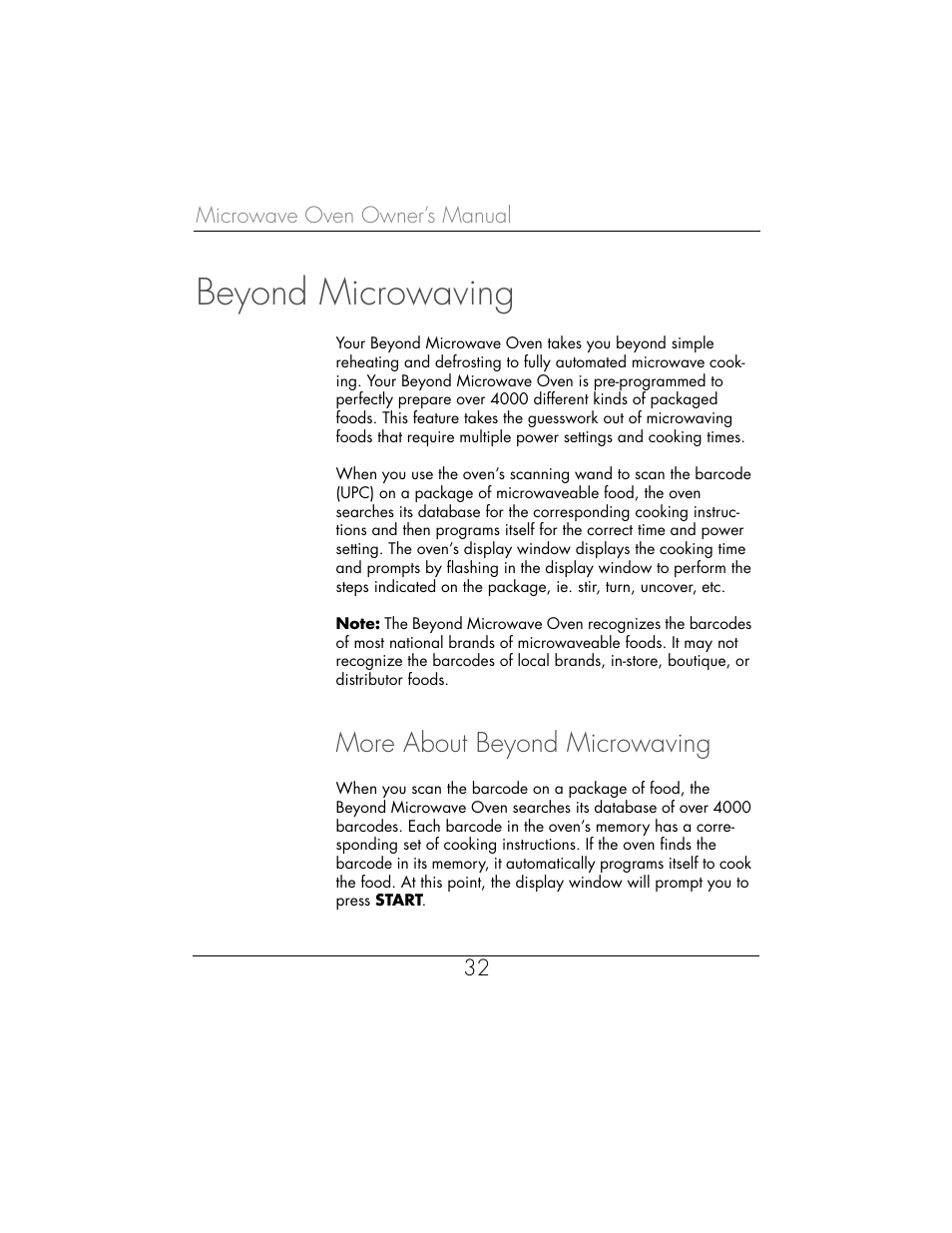 Beyond microwaving, More about beyond microwaving | Toastmaster WBYMW1 User Manual | Page 33 / 85
