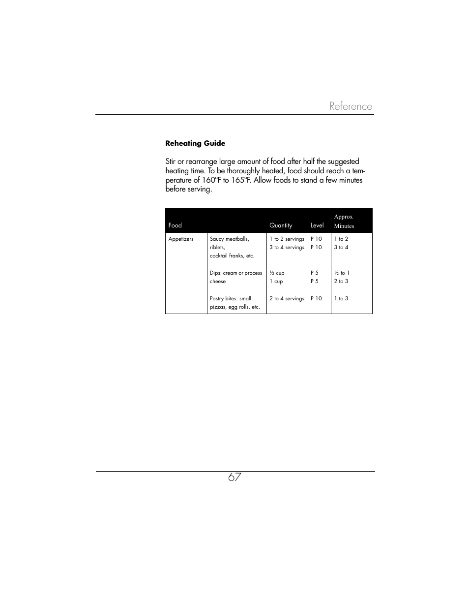 Reference 67 | Toastmaster WBYMW1 User Manual | Page 68 / 85