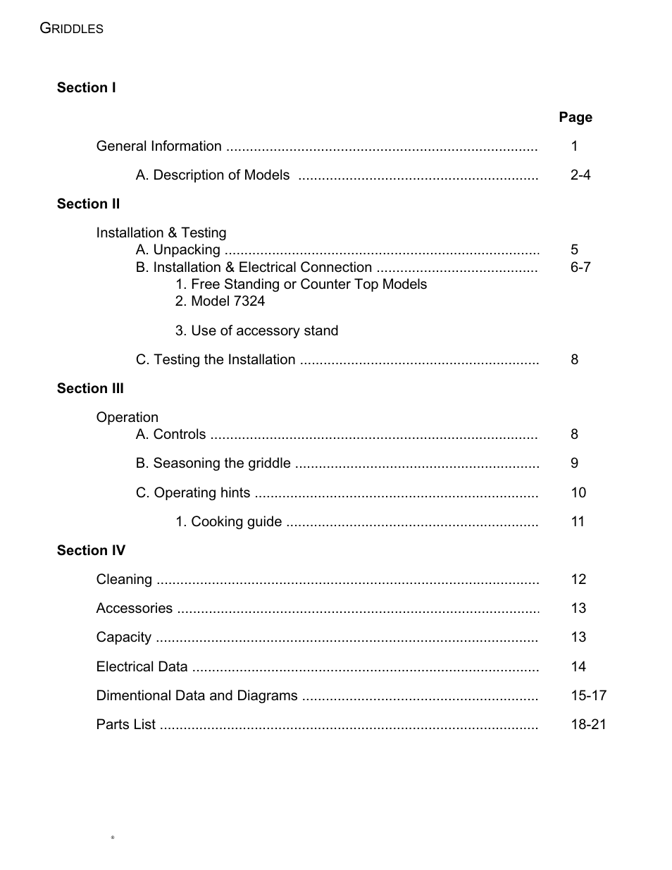 Toastmaster Free-Standing Models 7324 User Manual | Page 24 / 25