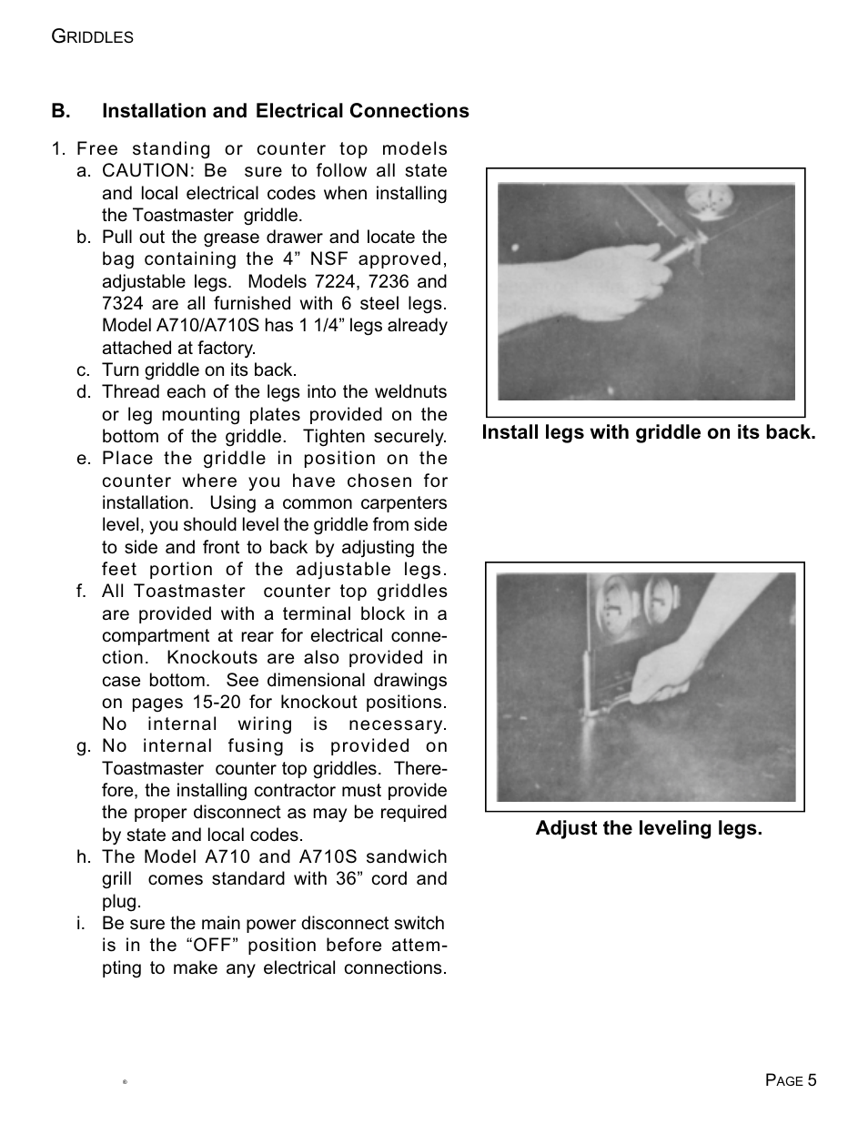 Toastmaster Free-Standing Models 7324 User Manual | Page 6 / 25