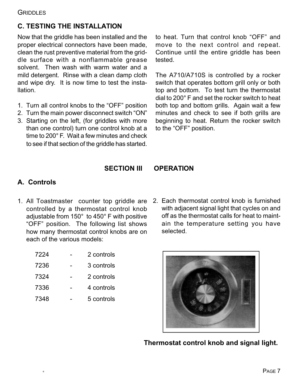 Toastmaster Free-Standing Models 7324 User Manual | Page 8 / 25