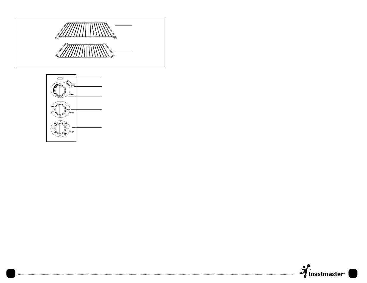 Operating instructions (cont.), Cooking containers, Operating instructions | Toastmaster TOV450RL User Manual | Page 8 / 26