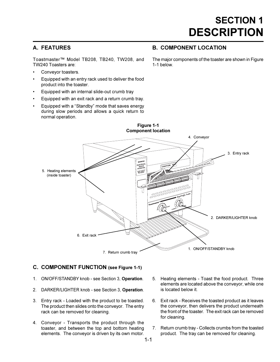 Description | Toastmaster TW240 User Manual | Page 5 / 12