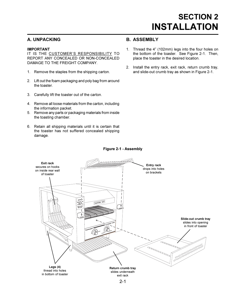 Installation | Toastmaster TW240 User Manual | Page 7 / 12