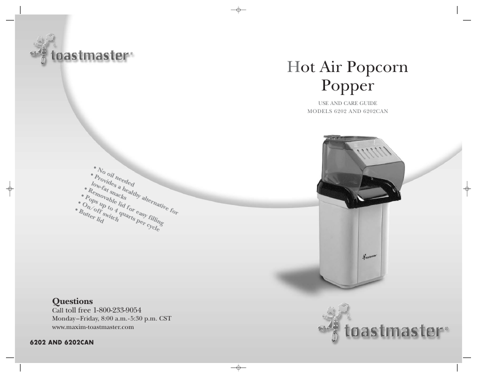 Toastmaster 6202 User Manual | 10 pages