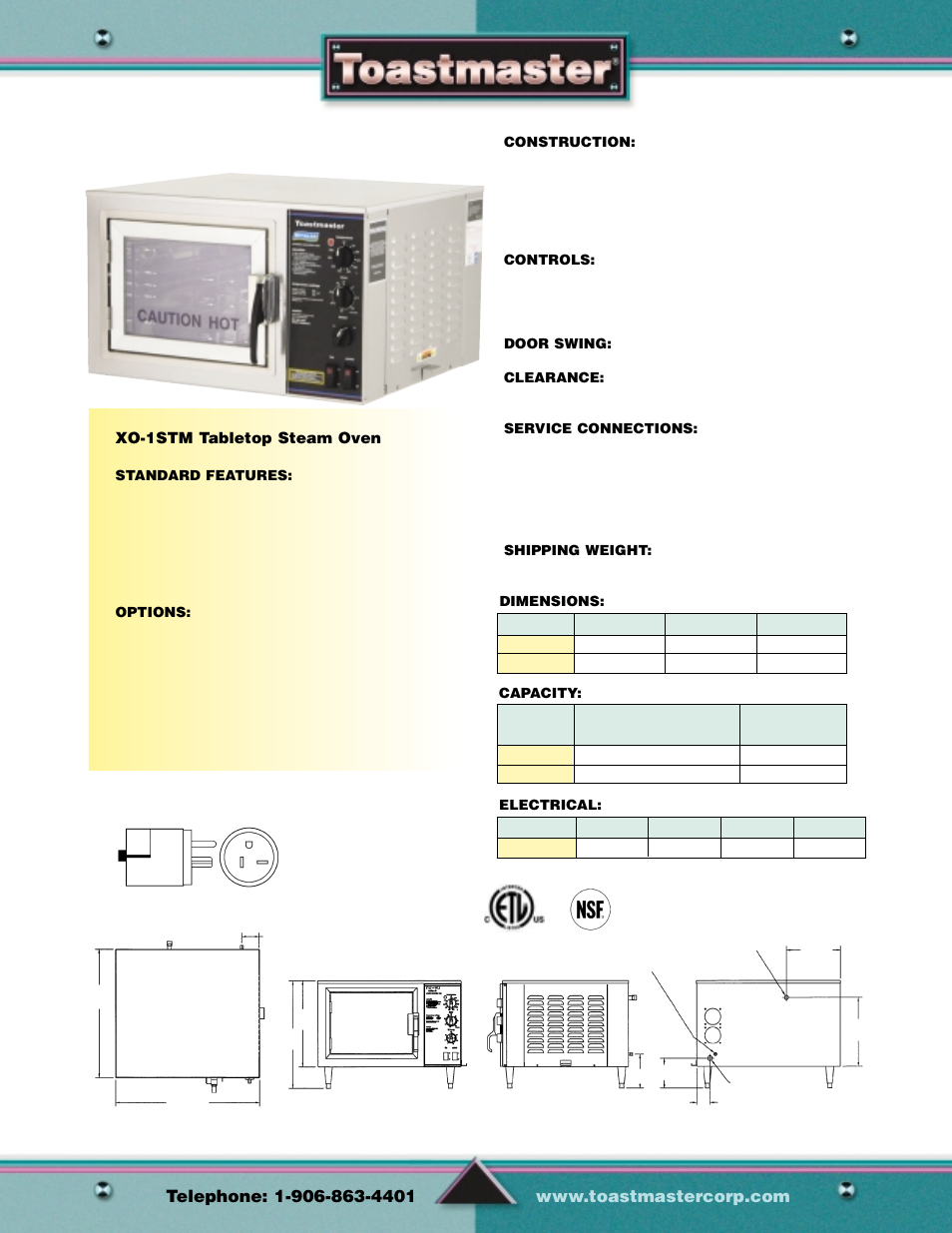 Steam equipment | Toastmaster SC-14 User Manual | Page 10 / 11