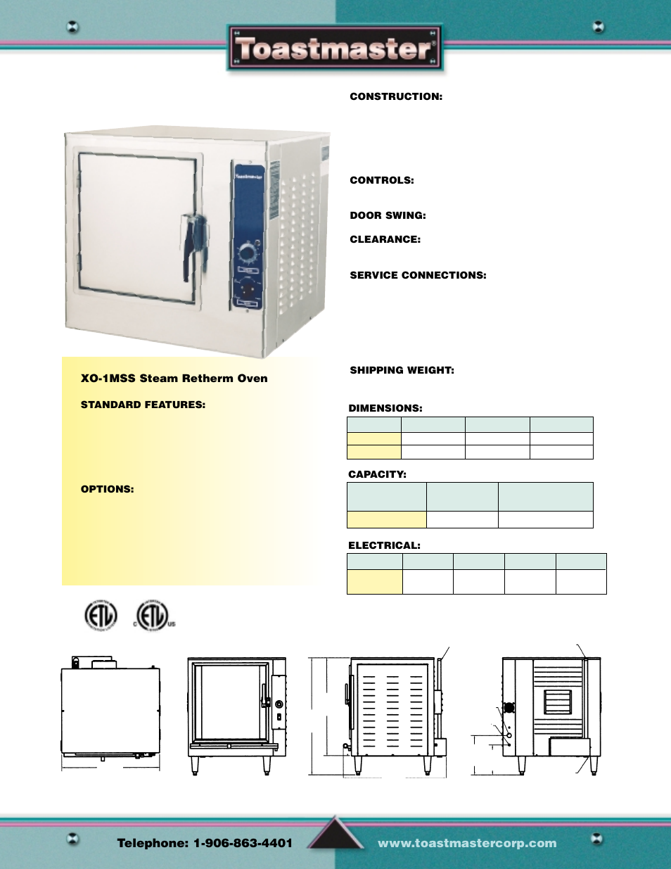 Steam equipment | Toastmaster SC-14 User Manual | Page 11 / 11