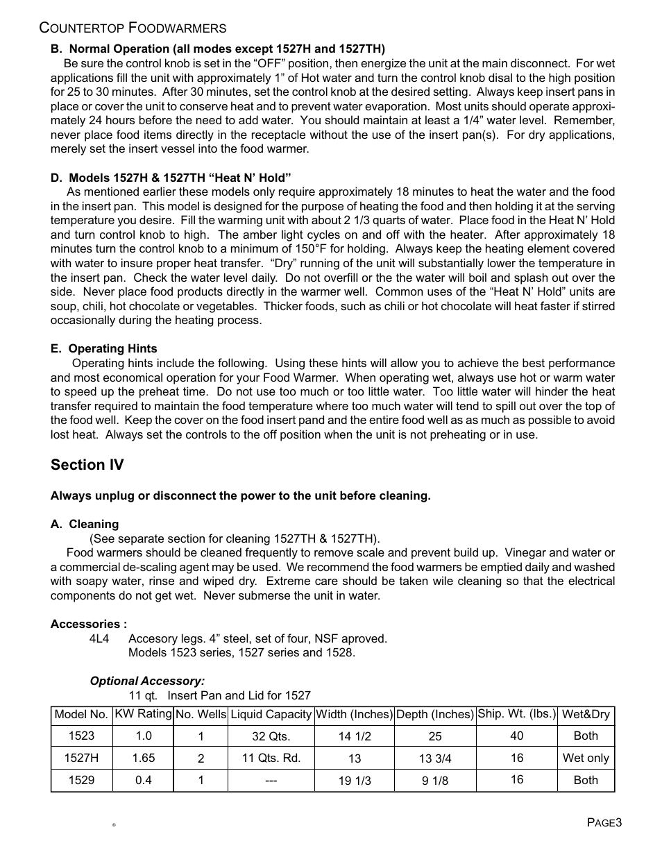 Toastmaster TECF1527 User Manual | Page 4 / 16