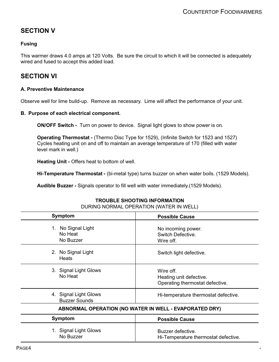 Toastmaster TECF1527 User Manual | Page 5 / 16