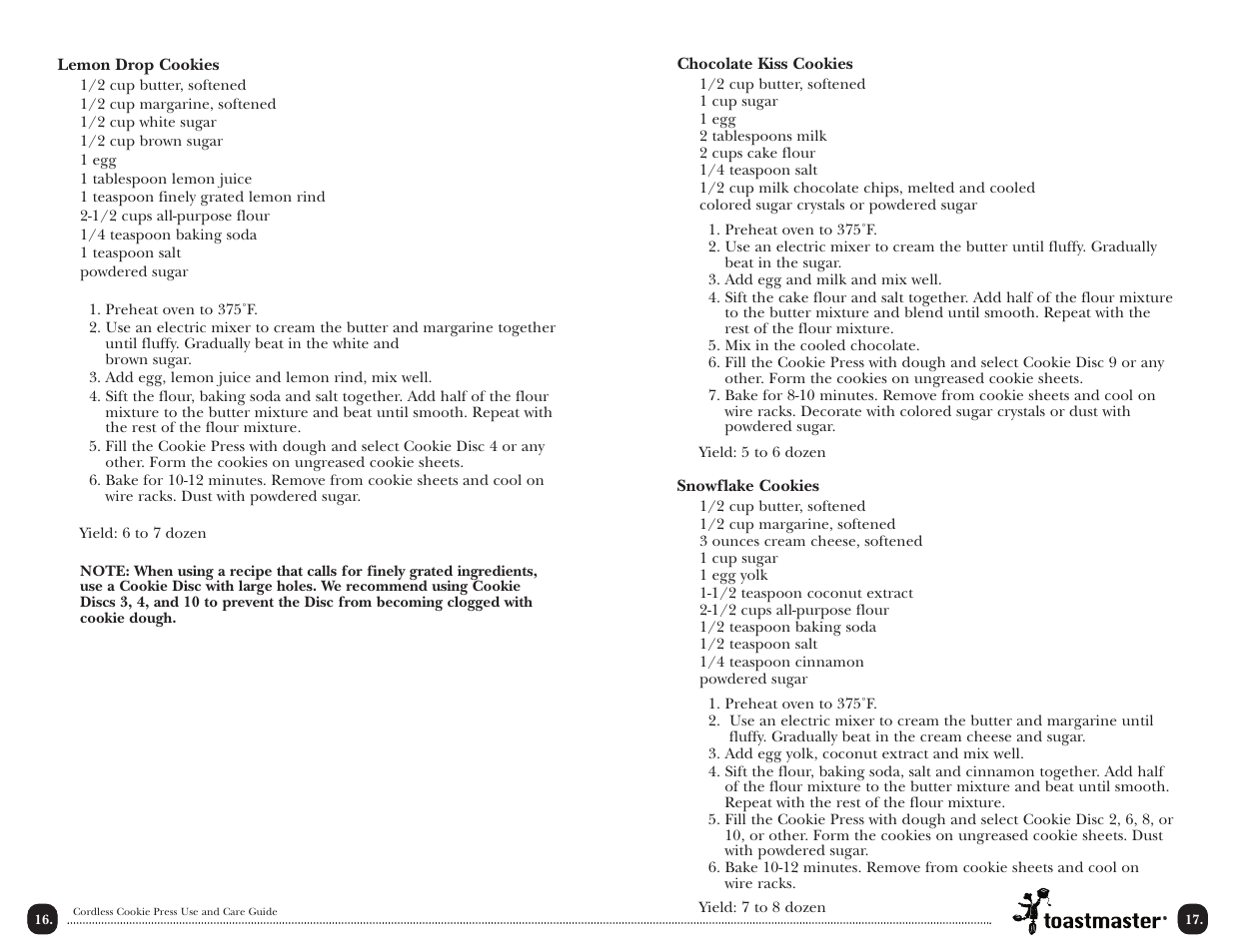 Toastmaster TMCKM2S User Manual | Page 18 / 30