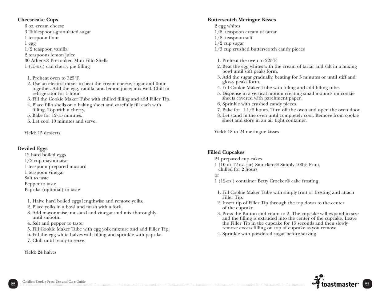 Toastmaster TMCKM2S User Manual | Page 24 / 30