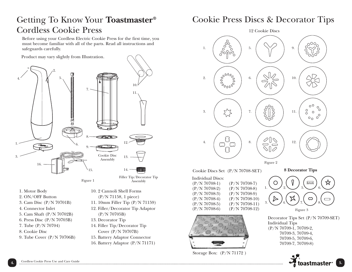 Cordless cookie press | Toastmaster TMCKM2S User Manual | Page 6 / 30