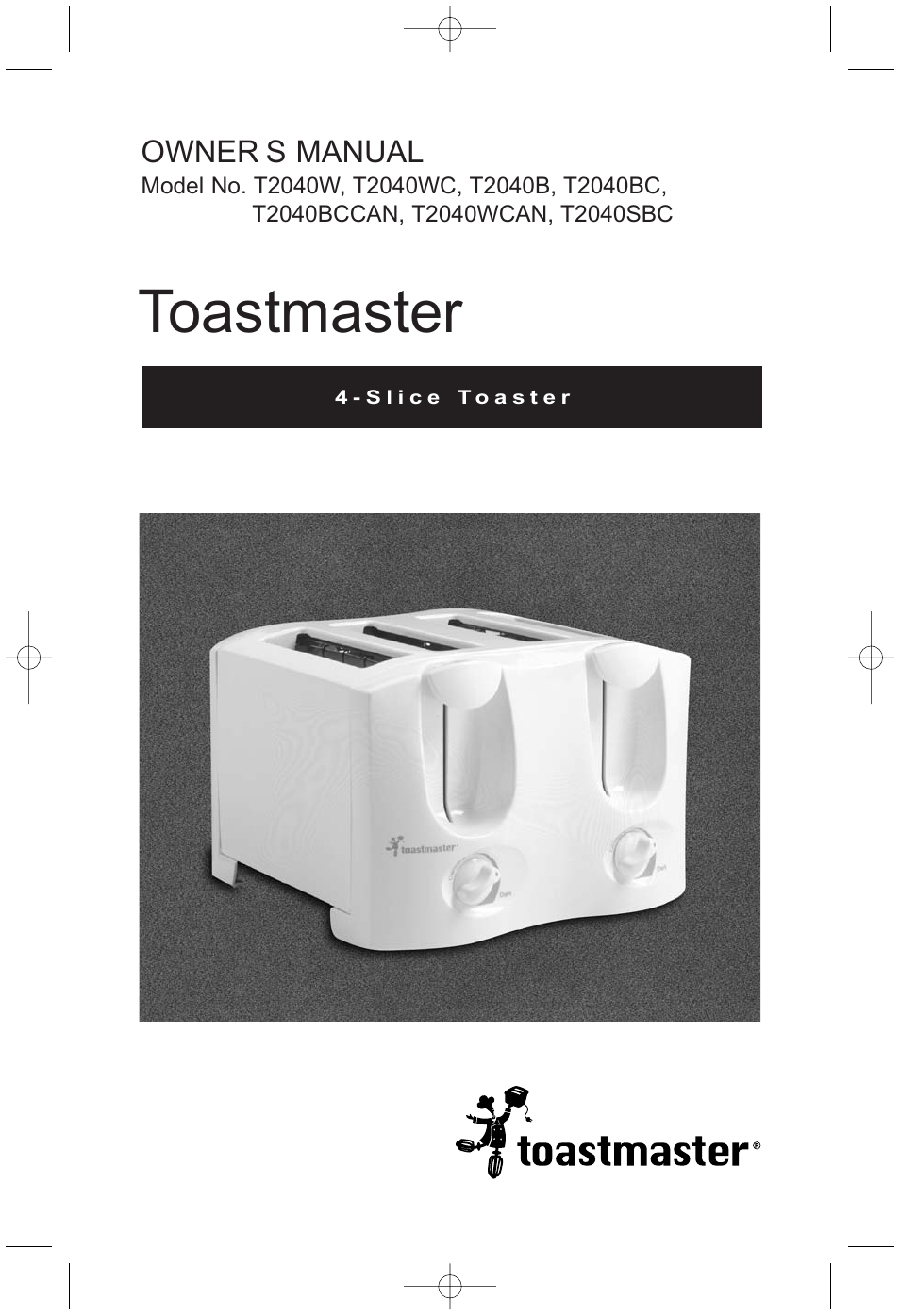 Toastmaster T2040BC User Manual | 10 pages