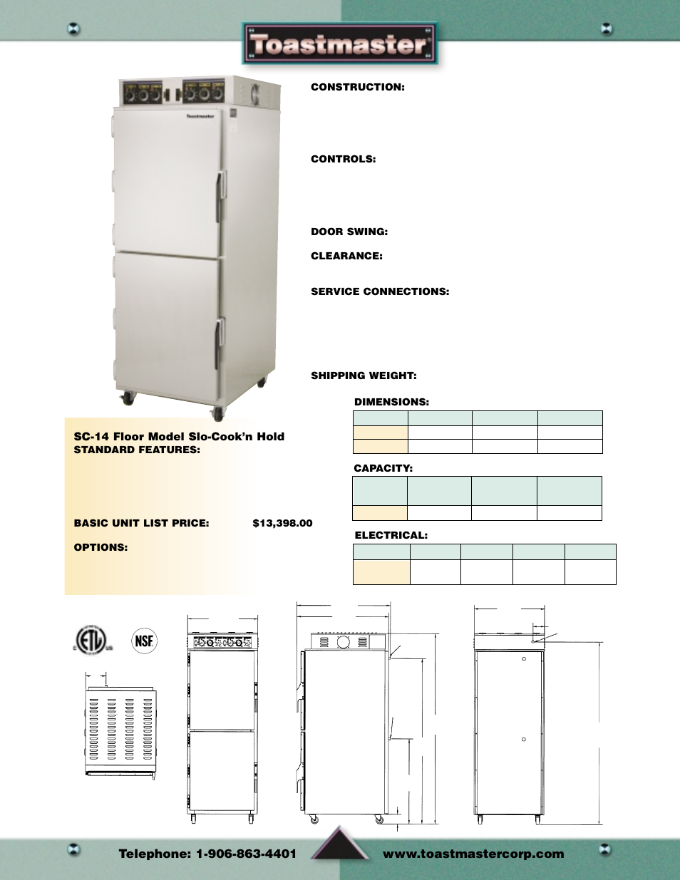 Slo-cook’n hold | Toastmaster Toaster and Oven User Manual | Page 36 / 64