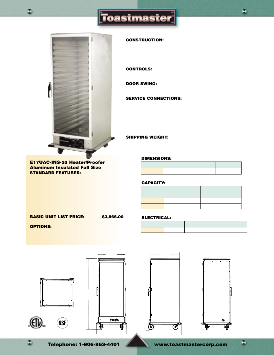 Heater/proofers | Toastmaster Toaster and Oven User Manual | Page 43 / 64