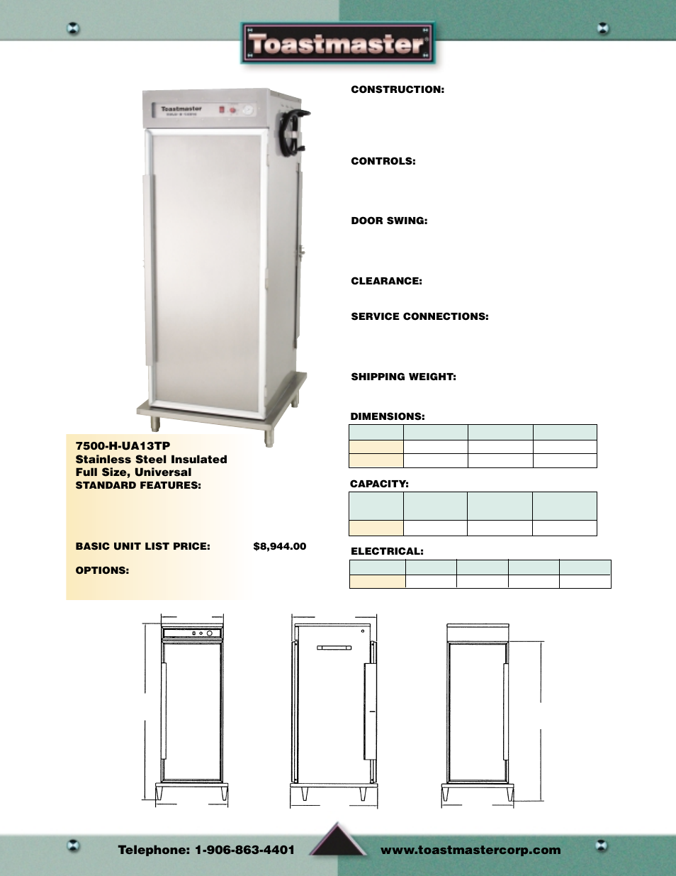 Heated holding | Toastmaster Toaster and Oven User Manual | Page 51 / 64