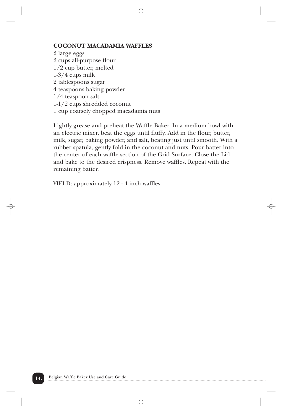 Toastmaster TWB4BELCAN User Manual | Page 15 / 22