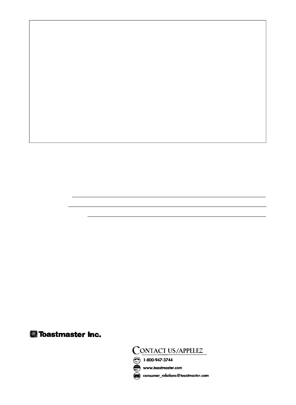 One year limited warranty | Toastmaster 1183X User Manual | Page 24 / 24