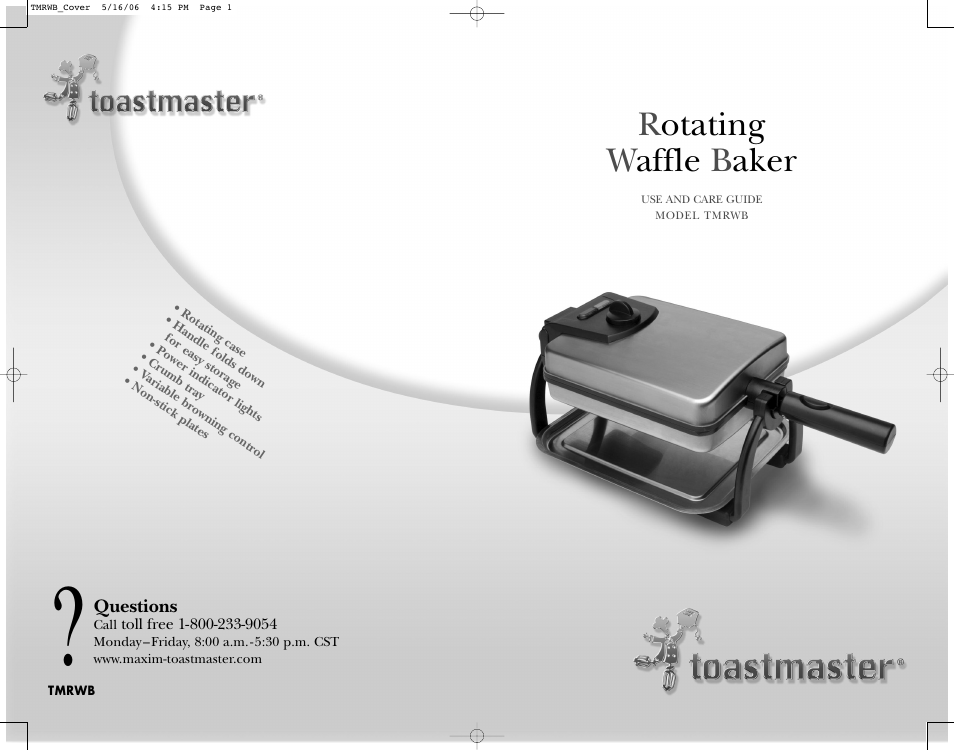 Toastmaster TMRWB User Manual | 17 pages