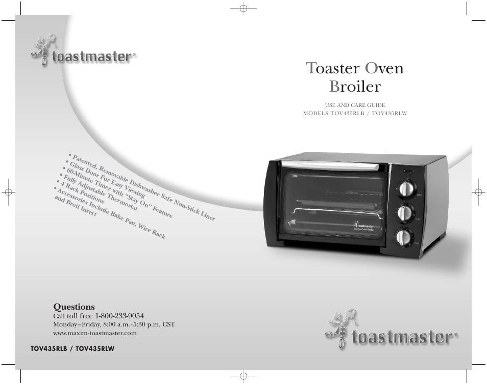 Toaster o ven b roiler | Toastmaster TOV435RLB User Manual | Page 24 / 24