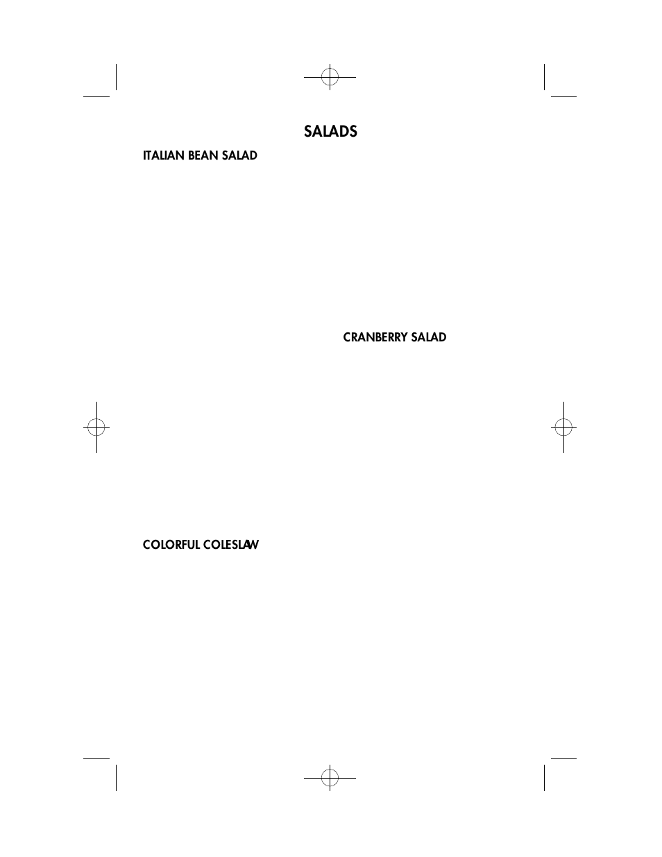 Salads | Toastmaster TB8 User Manual | Page 11 / 19