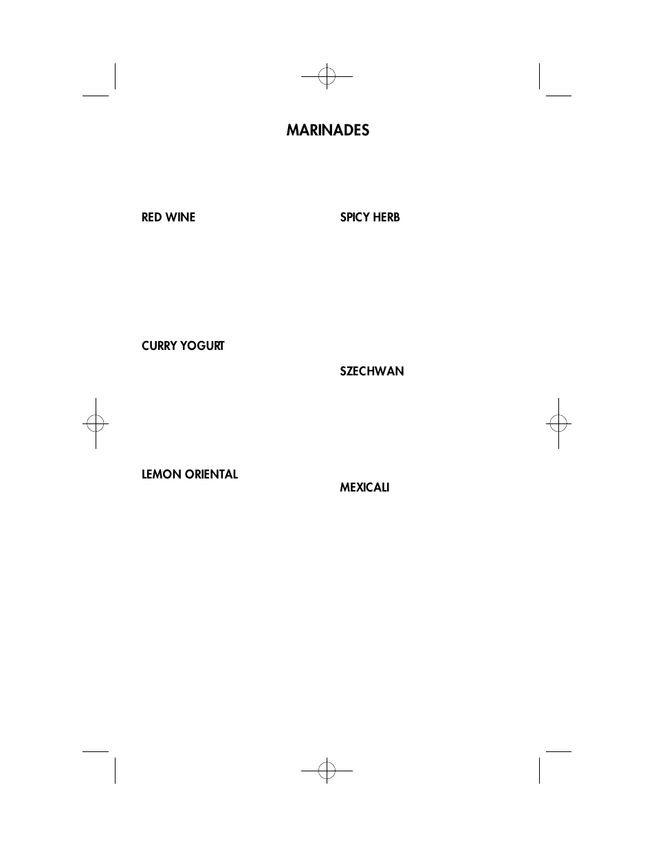 Marinades | Toastmaster TB8 User Manual | Page 12 / 19