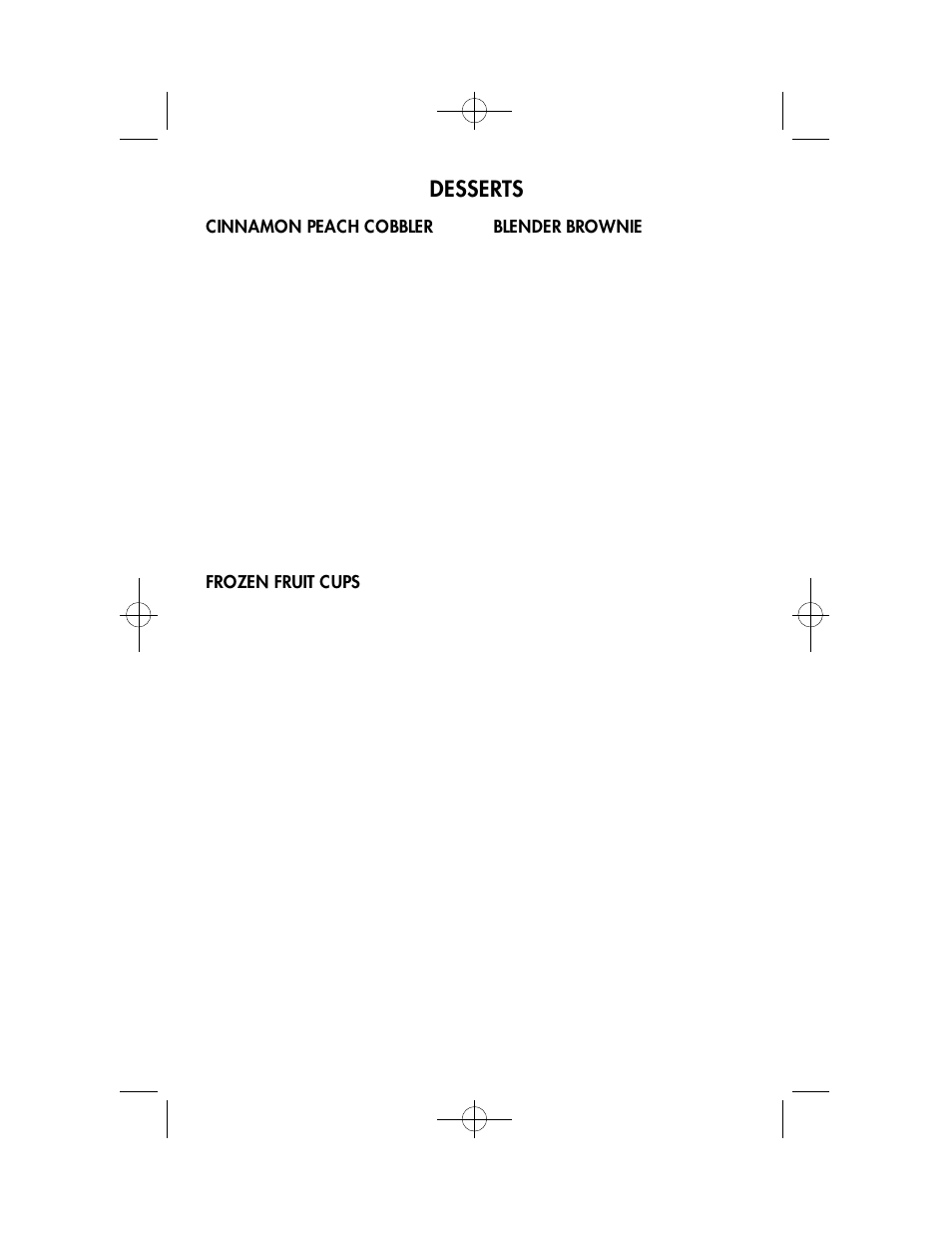 Desserts | Toastmaster TB8 User Manual | Page 15 / 19