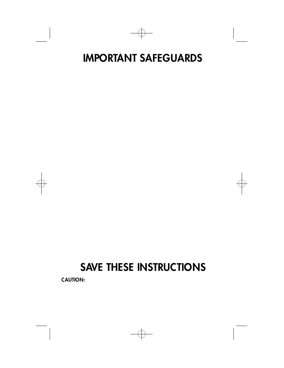 Important safeguards, Save these instructions | Toastmaster TB8 User Manual | Page 2 / 19